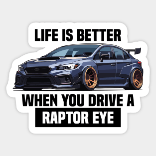 Subaru WRX STI Car Art - Impreza Raptor Eye Modified JDM Car Sticker